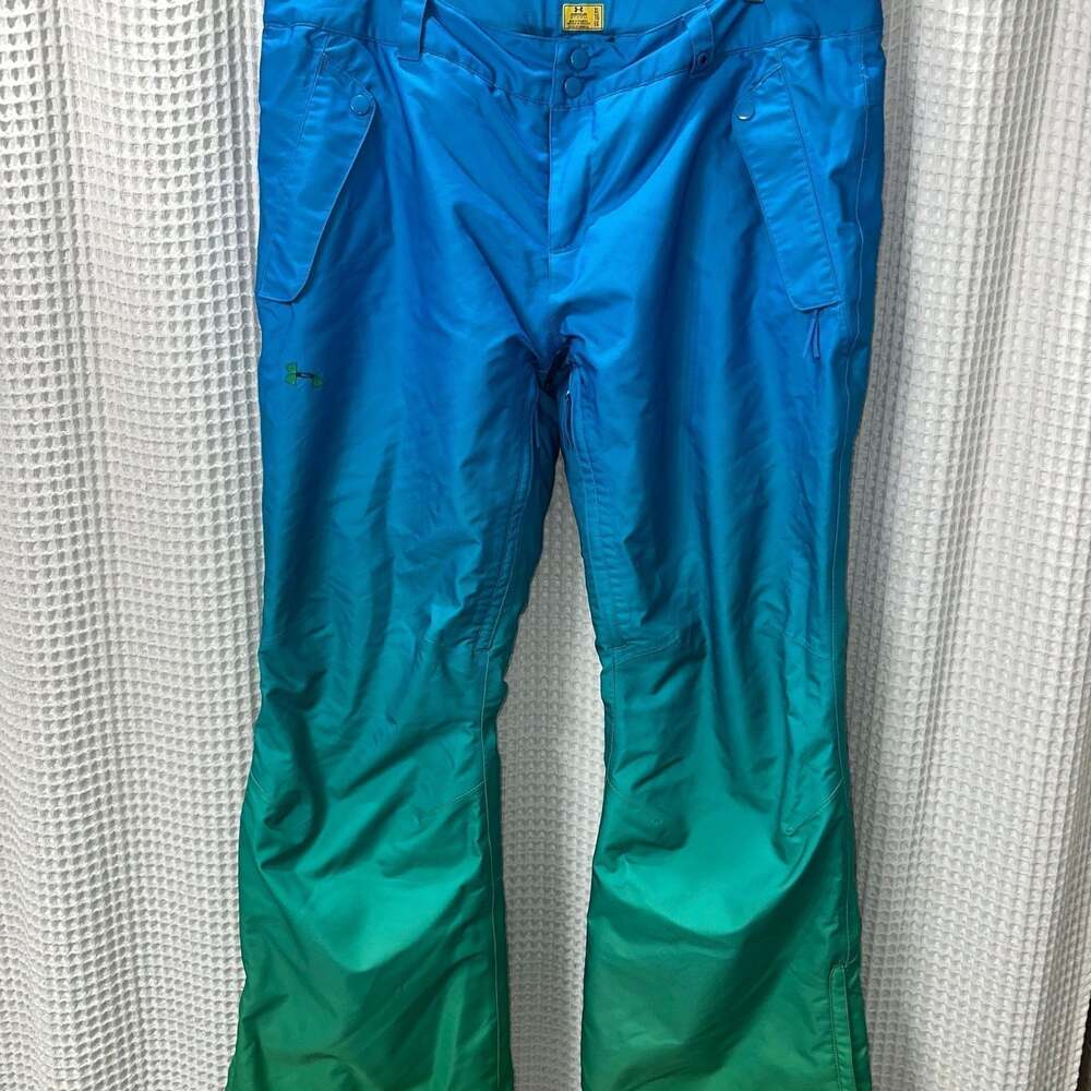 Under Armour Storm Blue & Green Ombre Ski Snowboard Pants - XL Women’s